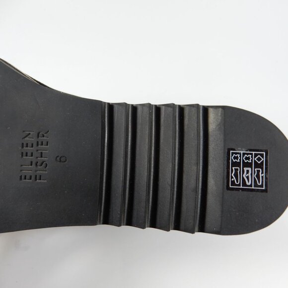 EILEEN FISHER Capa Wedge Boots Booties Size 6 Black Nubuck Leather NEW $265 - Picture 11 of 12
